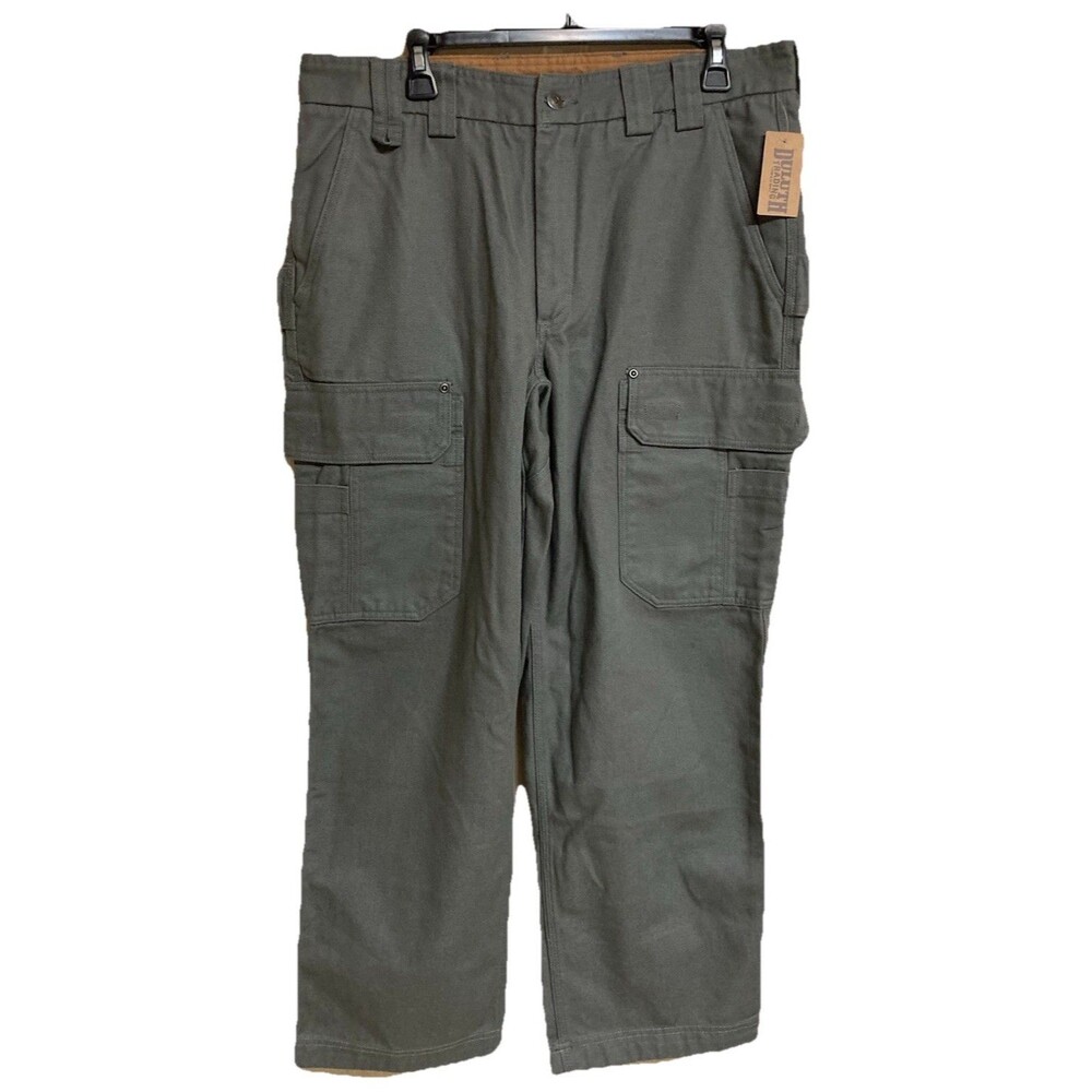 Men's Duluth Trading Fire Hose Relaxed Fit Cargo Work Pants Gray Size 36x30 NWT